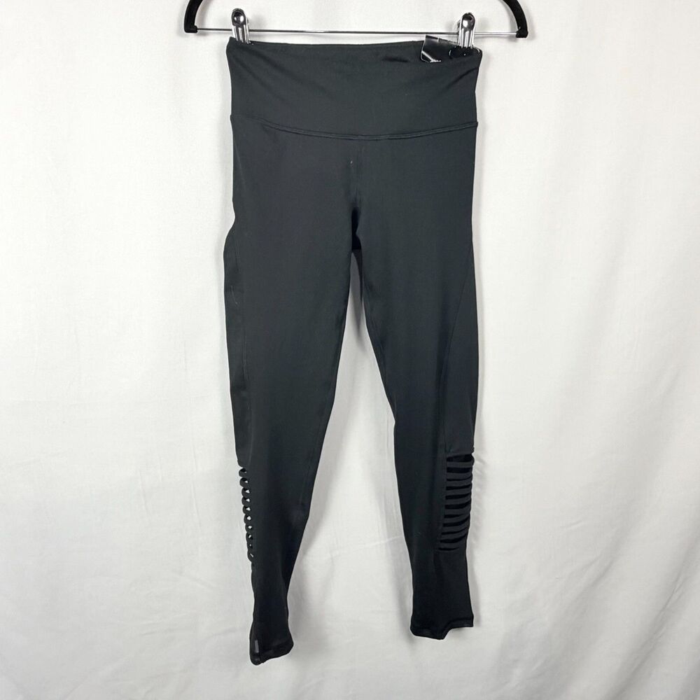 NWT Champion Black DuoDry Side Cutouts Stretch Workout 7/8 Leggings sz XS